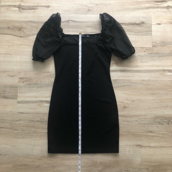 Boohoo Black Ruffled Bodycon Mini Dress - Picture 6 of 8